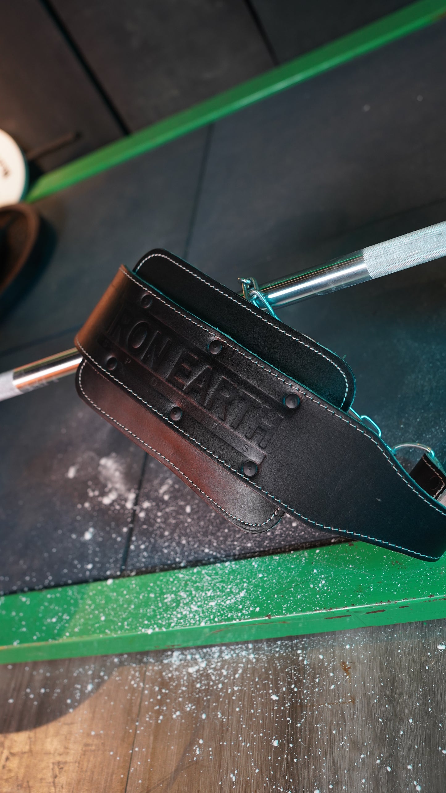 Iron Earth Pro Series Leather Dip Belt – Steel Chain Edition