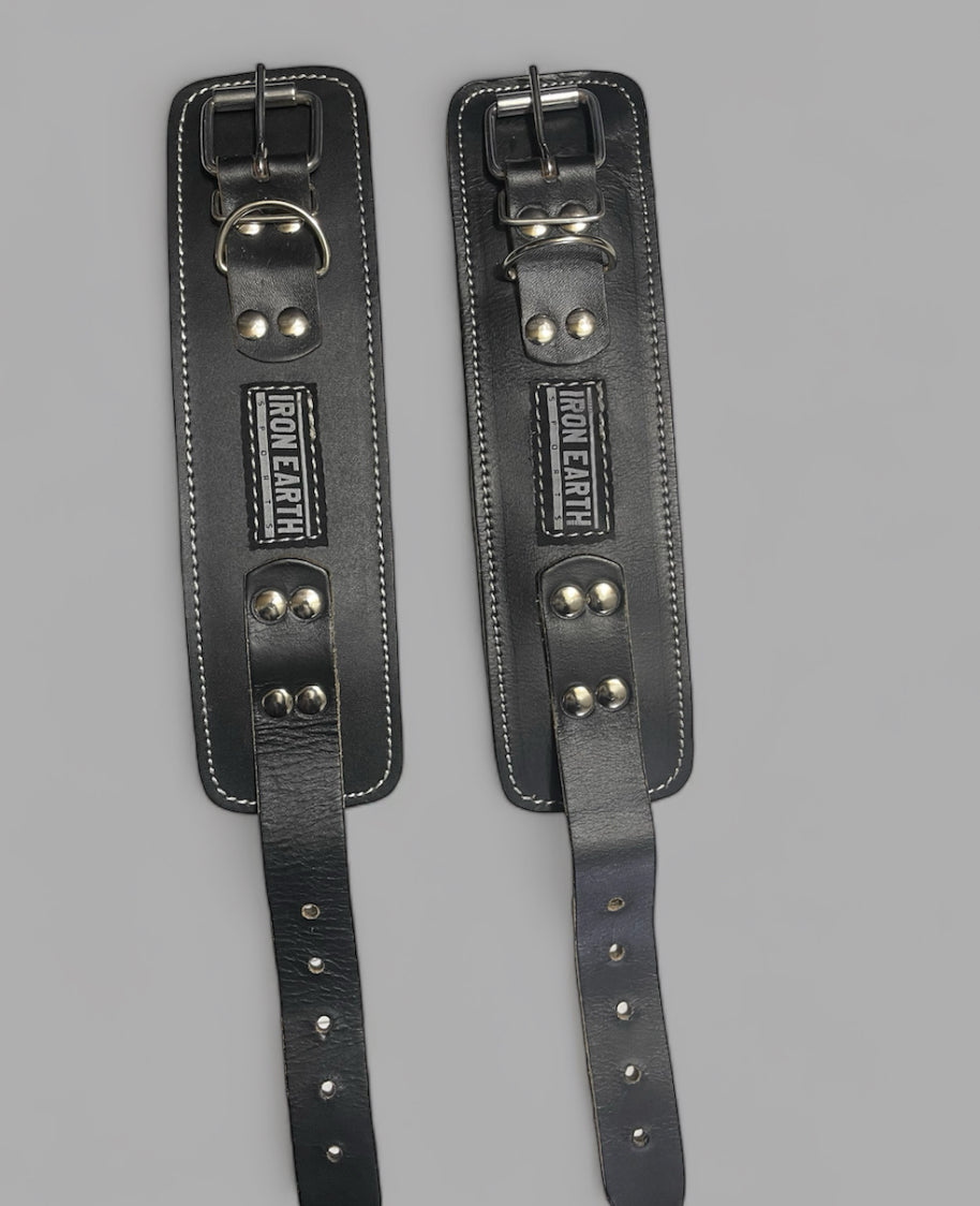 Cable Ankle Leather Straps - Black