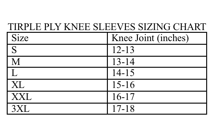 Triple ply Knee Sleeves - With Pull Loops