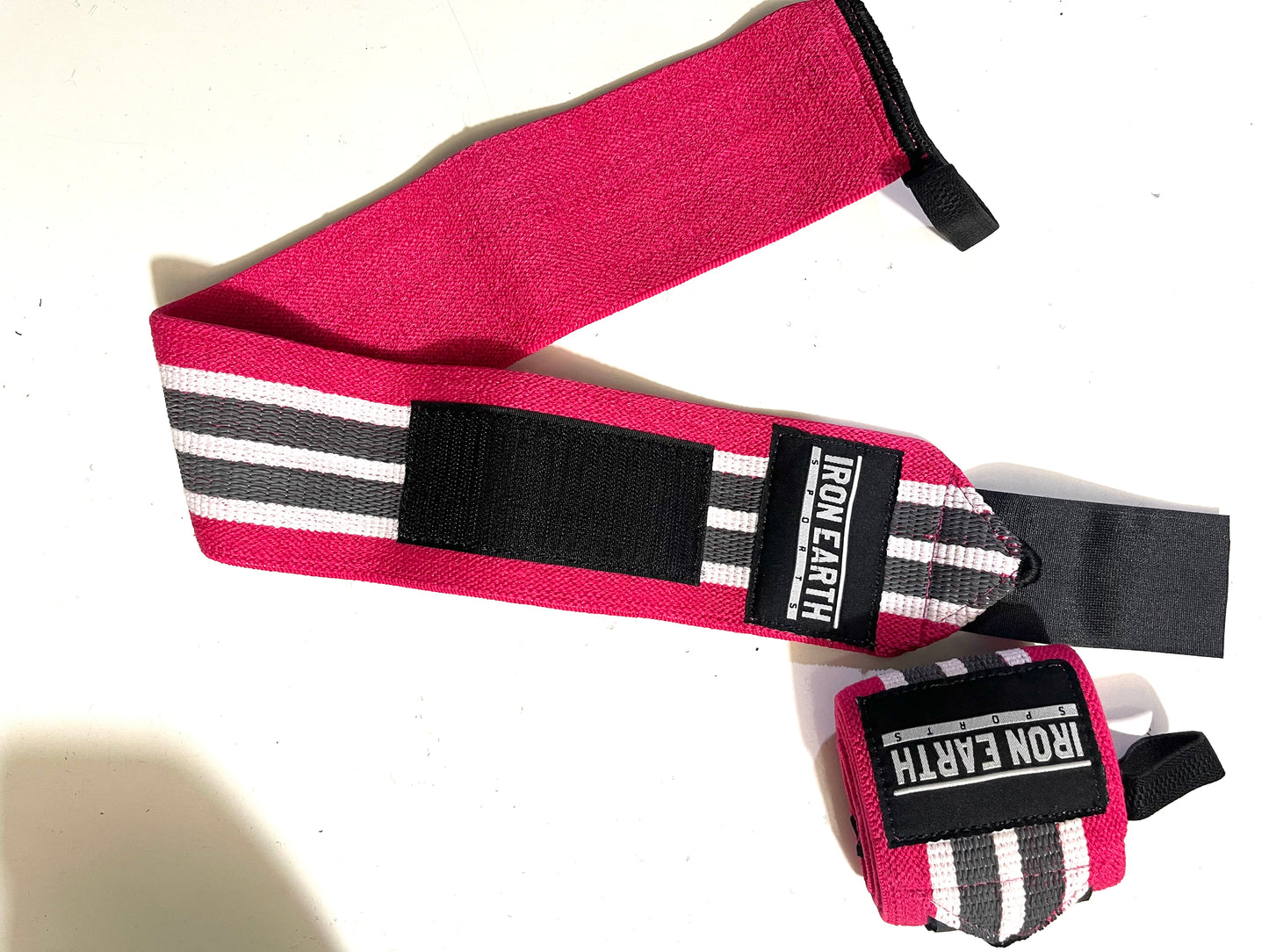 24" Pink Gripper Wrist Wraps