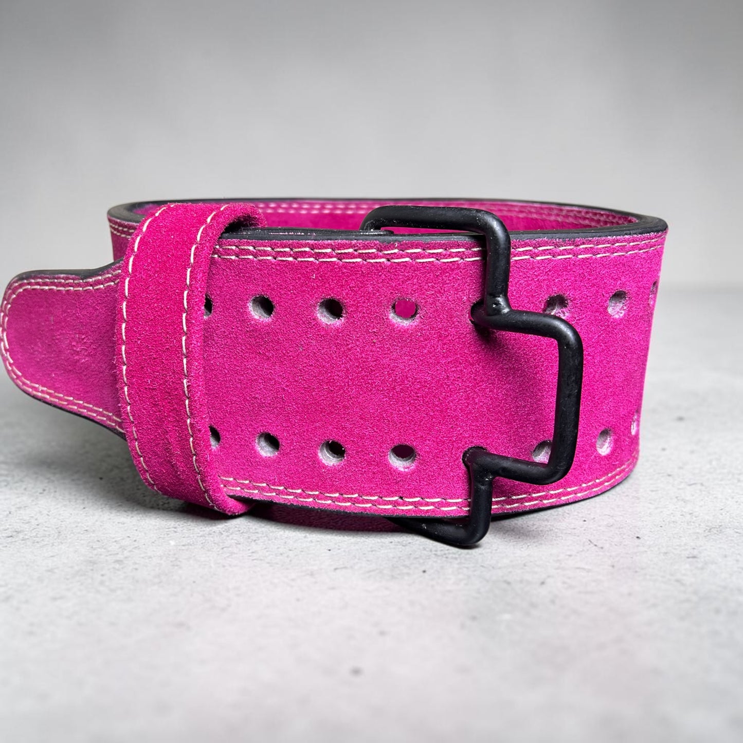 Pink Suede Powerlifting Belt –10MM | Iron Earth Sports